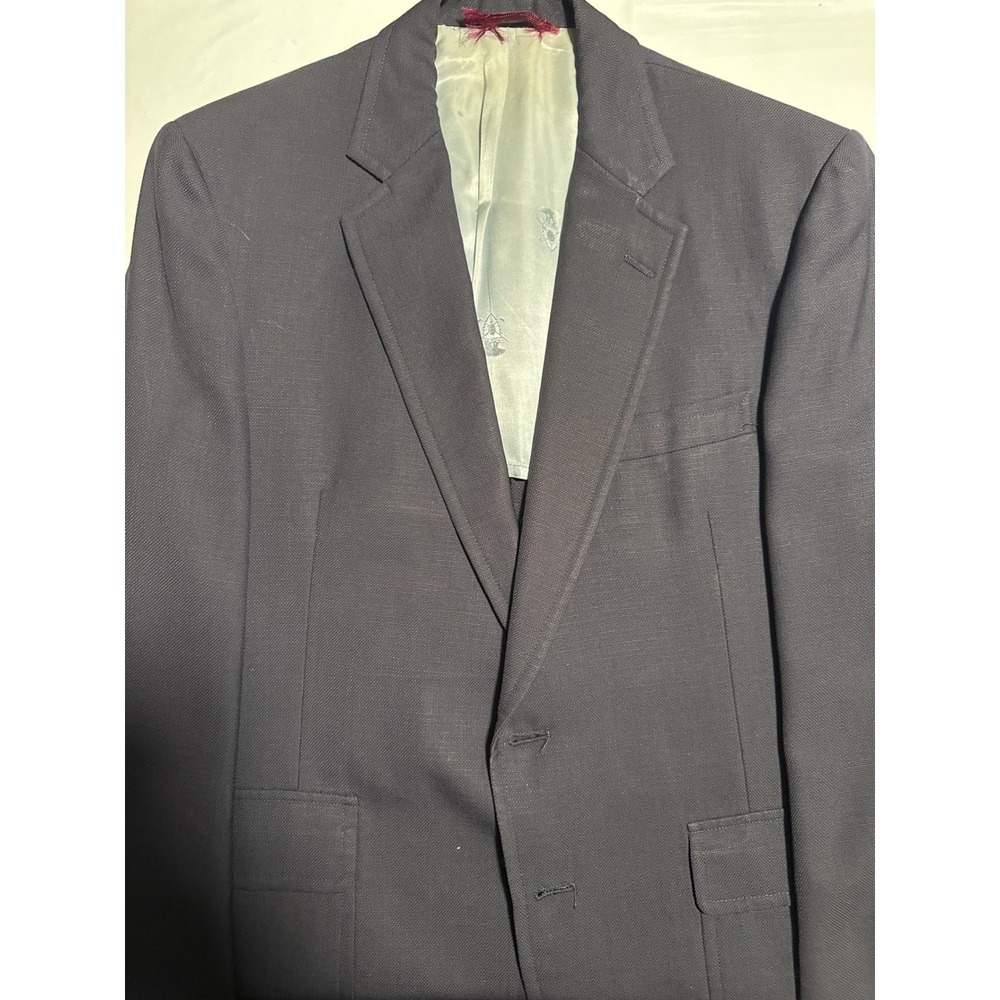 Hart Schaffner Marx Jack Nicklaus Blazer Mens 40 Navy Blue Good Vintage Gold